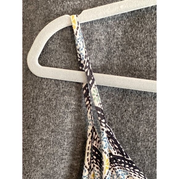 Elle Dress Summer Sundress Blue Green Black Geometric Elastic Waist Women Small - Picture 9 of 10